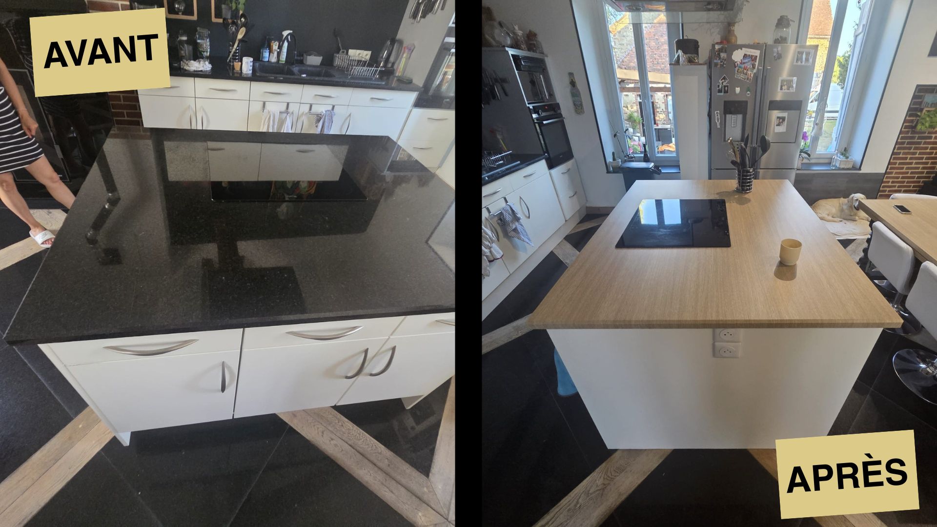 Réalisation mobilier avant après